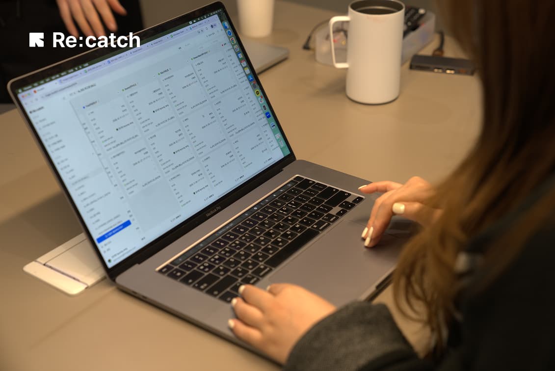 노트북 속 리캐치 딜 파이프라인 이미지. 